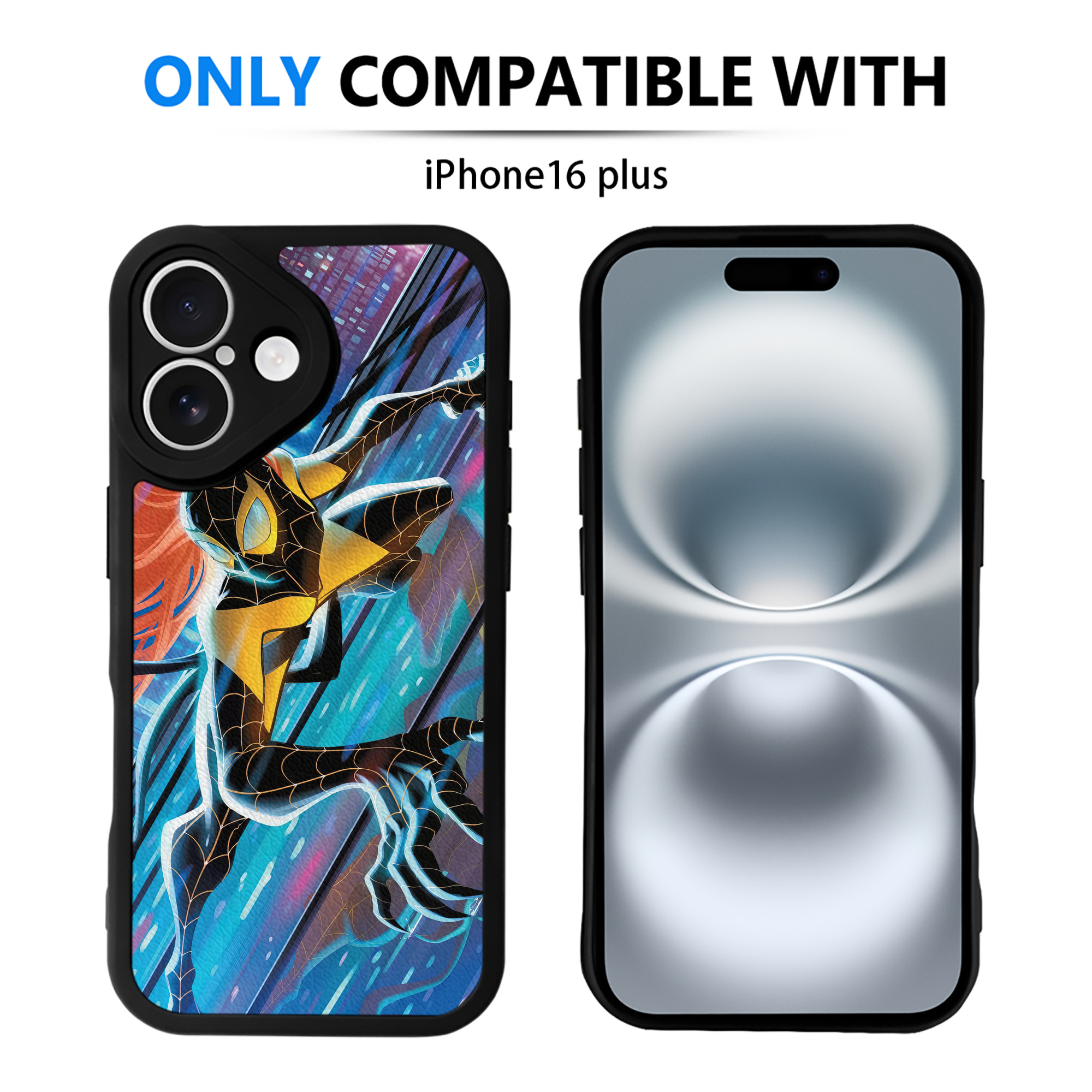 （画像用） Spider Man スパイダーマン 【iPhone 16シリーズ対応】シリコンスマホケース（レザー調） 材質：シリコン